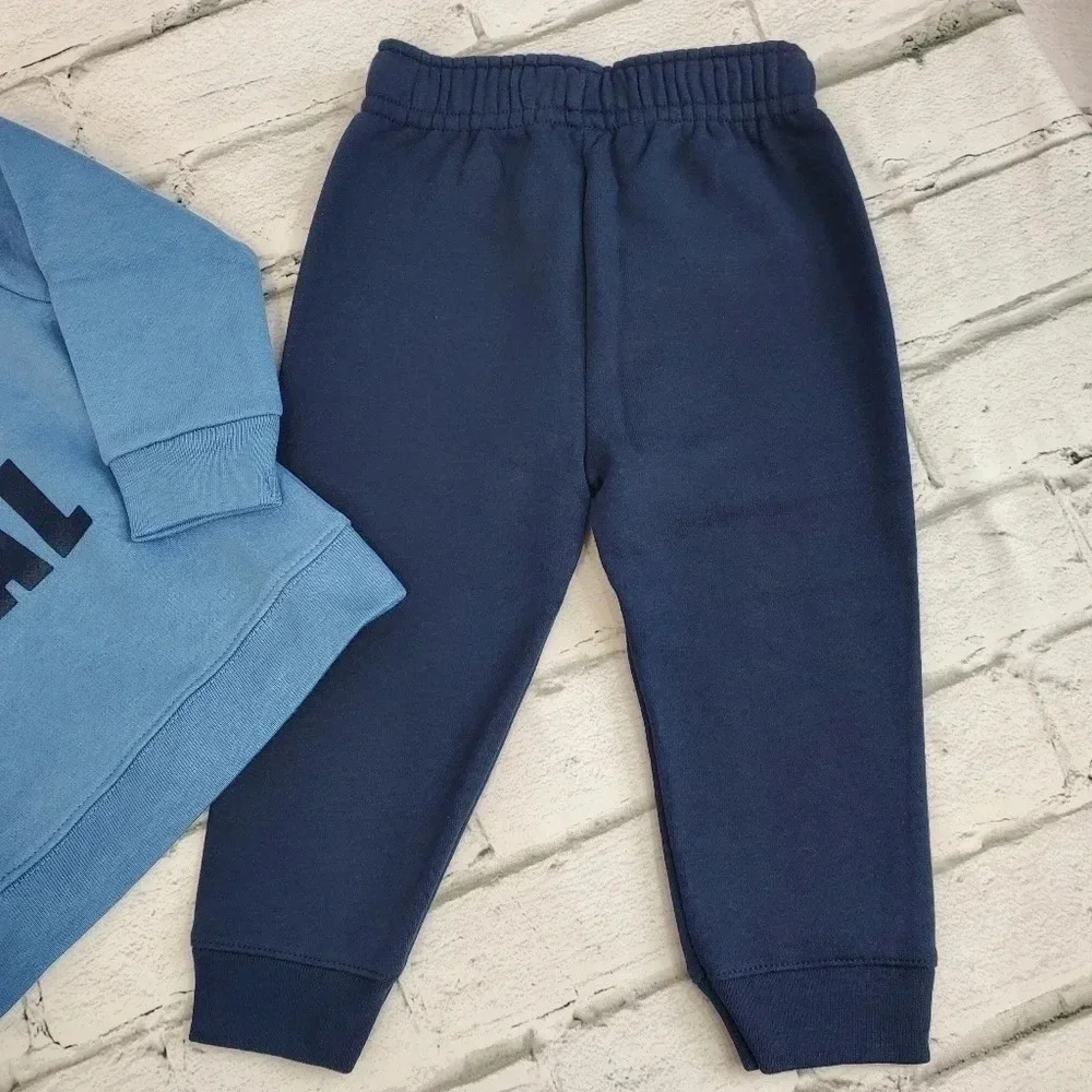 Blue Big Deal Boys Fleece Lined Sweatshirt and Sweatpants Matching Set